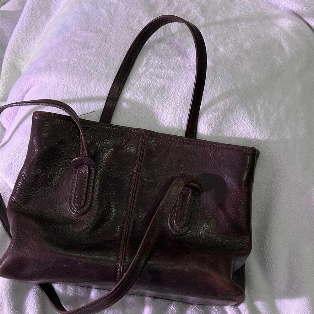 Elegant Brown Leather Tote Bag